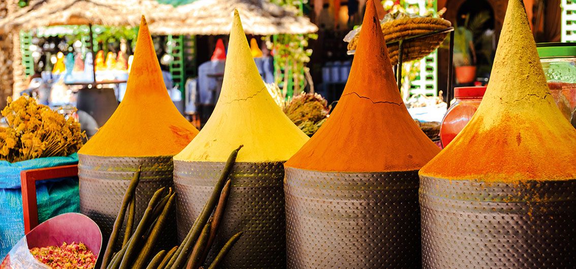 Gewürze auf dem Souk in Marokko