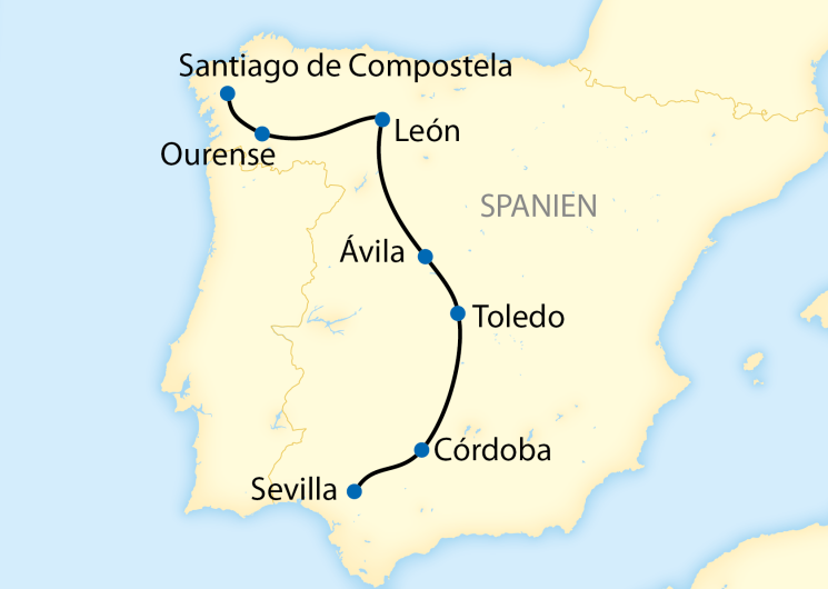 Karte_Al_Andalus_Sevilla - Santiago de Compostela_2962_2963_2025